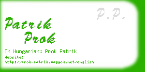 patrik prok business card